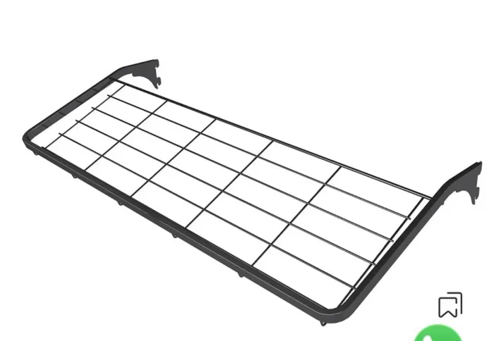 3 Prateleiras 60 cm Closet em Aço Preto para cremalheira