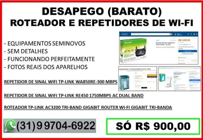 DESAPEGO TOTAL - ROTEADOR E REPETIDORES DE WI-FI