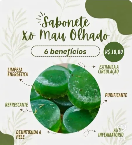 Sabonete de sal grosso com alecrim.