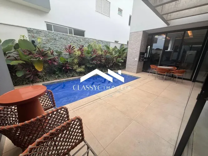 Casa mobiliada em condomínio fechado com 3 suítes e lazer completo - Uberlândia/Gávea.