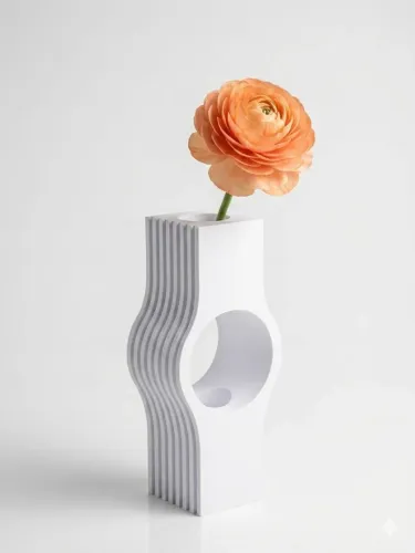 Vaso decorativo branco