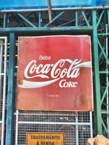 Placa vintage coca cola 1metro x 1 metro aproximadamente
