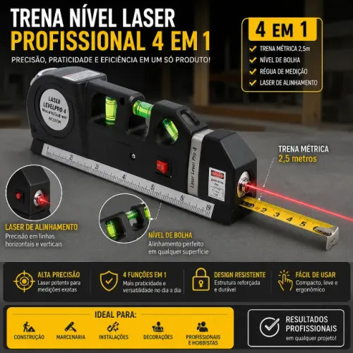 Trena Nivel Laser Profissional -PAGUE NA ENTREGA