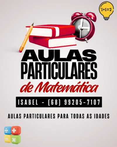 Aulas particulares de matemática para todas as idades!