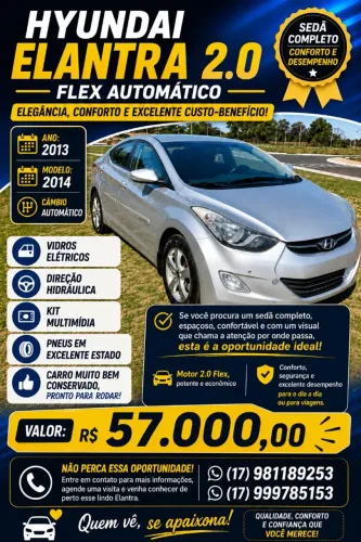 Hyundai Elantra GLS 2.0 16V Flex Aut. 2014