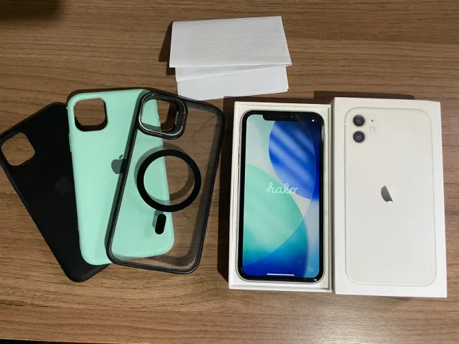 IPHONE 11 128GB BRANCO - 82% BATERIA | NOTA FISCAL + CAIXA + 3 CAPINHAS