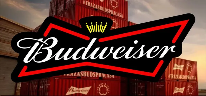 Luminoso letreiro painel de Budweiser 