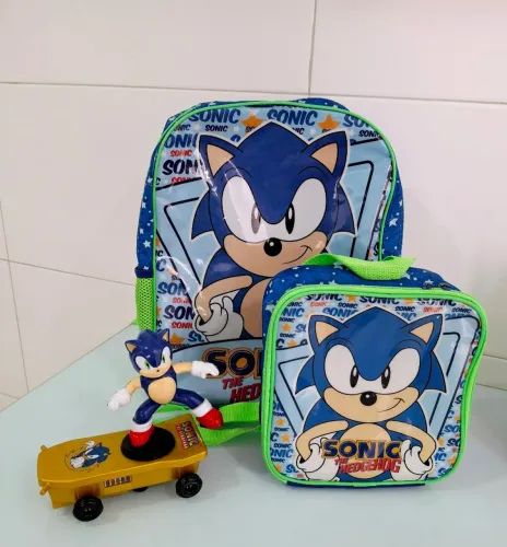 Kit Bolsa Sonic com Boneco
