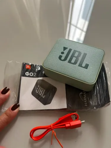 Caixa de Som Portatil JBL Go2, Original, verde claro.