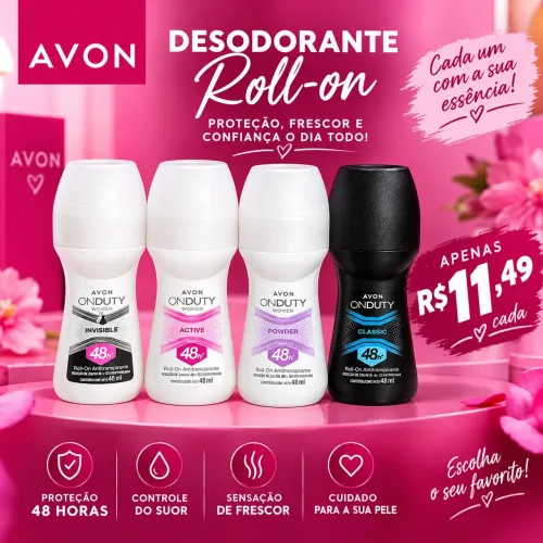 Desodorante em Rollon avon