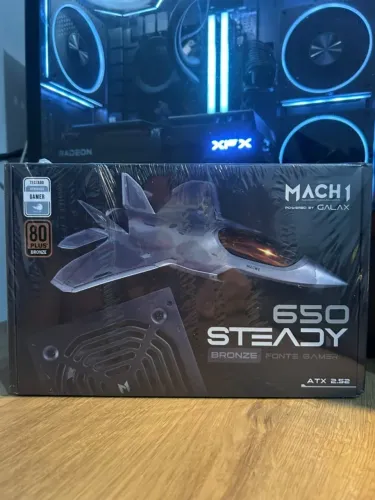 Fonte 650w Galax MACH1 Steady 80 Plus Bronze Novo/Lacrado