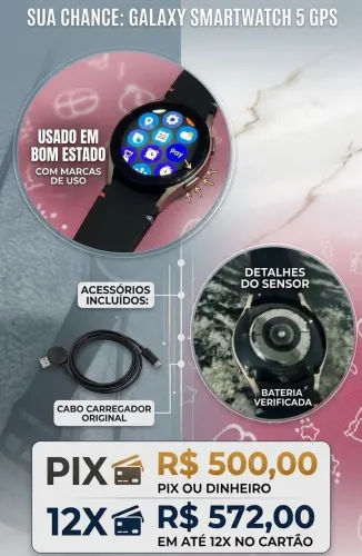 Relógio Samsung Galaxy Smartwatch 5