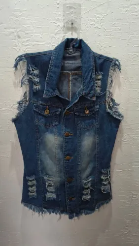 COLETE JEANS ALONGADO - TAM. G