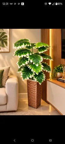 lindo vaso de folhagem tropical permanente