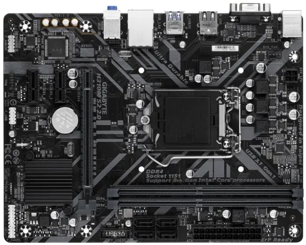 Placa Mãe Gigabyte H310M S2 2.0 LGA 1151 DDR4 Micro ATX - Testada - Nota Fiscal