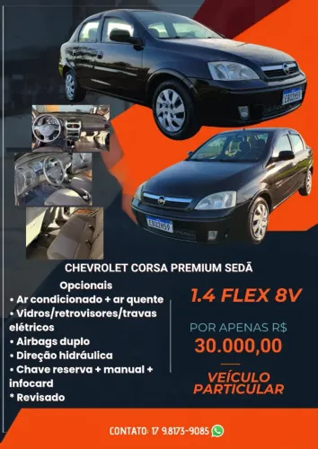 Chevrolet Corsa Sed. Premium 1.4 8V Econoflex 4P 2008