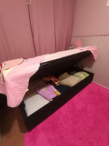 Cama solteiro baú sem colchão 