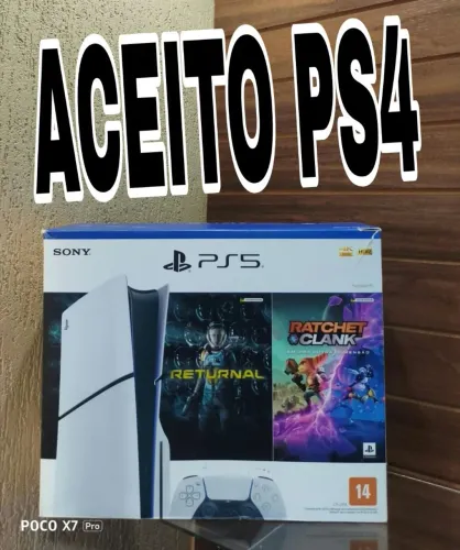 Ps5 slim físico e digital + 200 jogos tops 