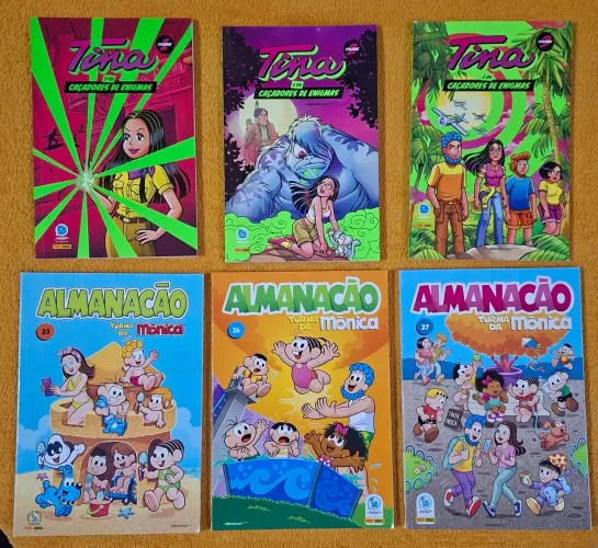 HQ Tina e os caçadores de enigmas coleção completa + três Almanacão Turma da Mônica <br>