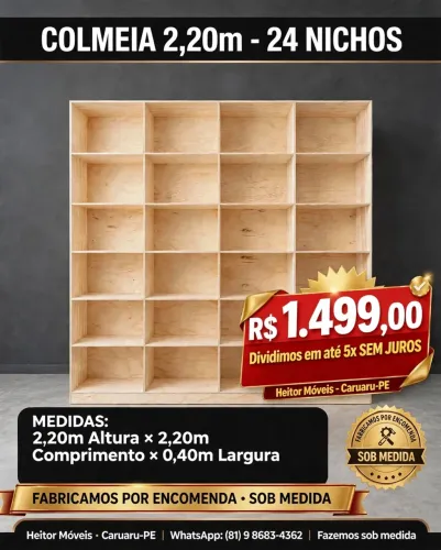 Expositor estante colmeia