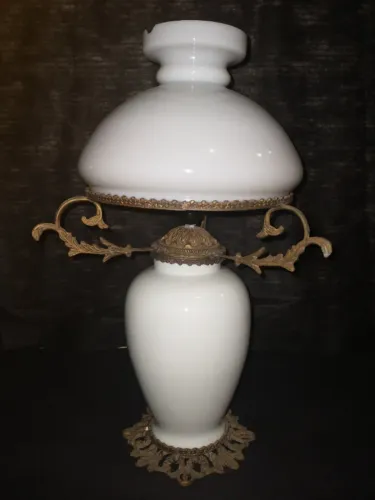 Abajur de porcelana e bronze