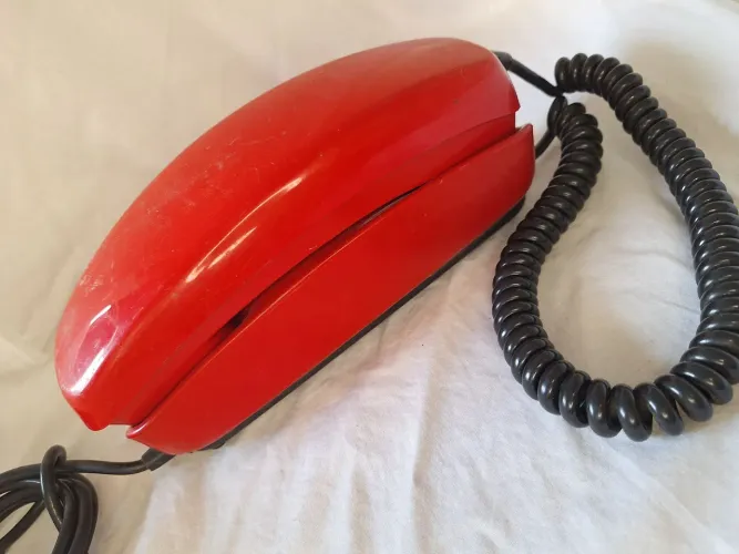 Telefone Antigo Gôndola Vermelho Vintage Retrô Década 70/80