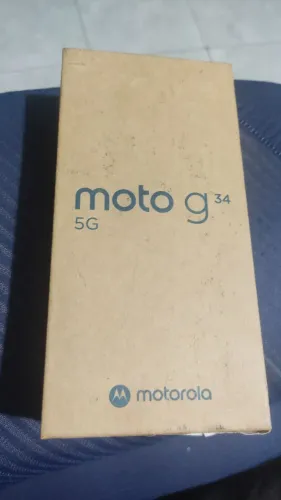 Moto g34 5G com caixa e carregador sol funcionando perfeitamente tudo cuida. * zap