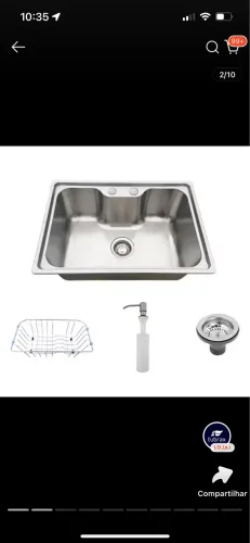 Cuba Gourmet para cozinha Aço inox 304 - Turbrax