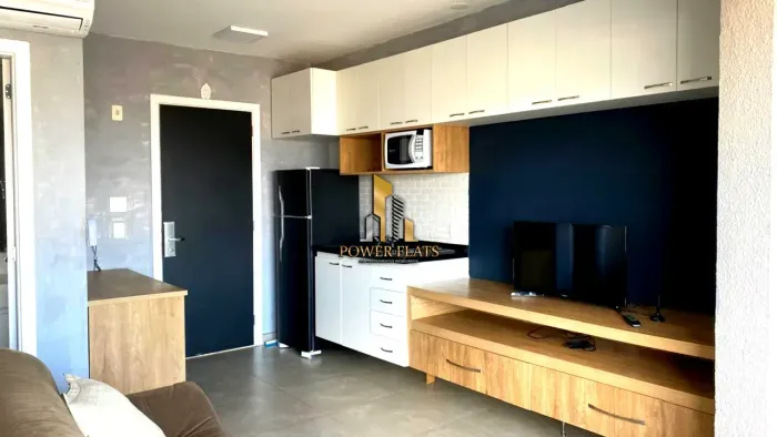 Flat para locação no Brooklin | 33m² | 1 dormitório | 1 vaga | Excelente localização