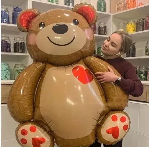 Urso em forma de balão para festa de aniverário