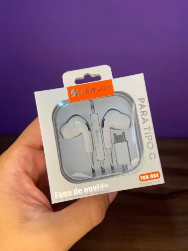 Fone de ouvido com fio tipo C - entrega rápida