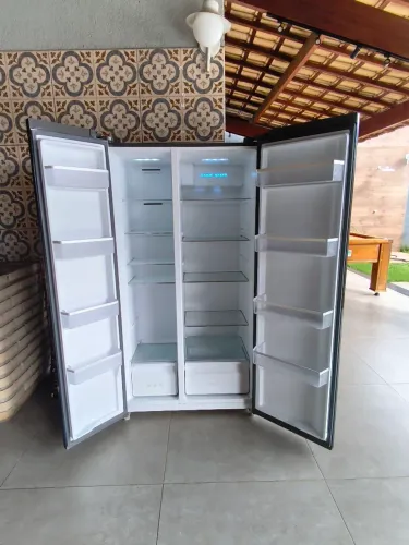 Geladeira 489L Philco Frost Free Side By Side Inox PRF504I 127v