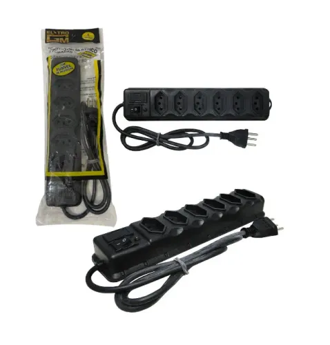 Filtro de Linha 6 Tomadas Bivolt Extensão Régua