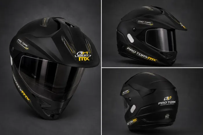 Capacete Motocross Pro Tork Mx Vision Preto
