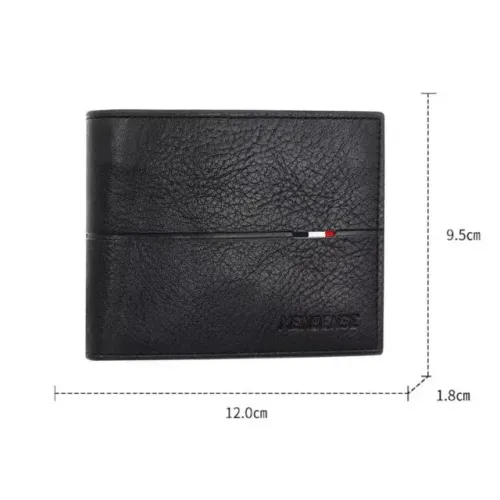 Carteira De Couro Masculina Menbense Preta C/porta Moeda