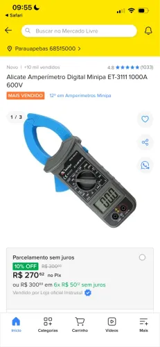 Alicate amperímetro