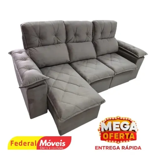 Sofá 2,30m Retrátil e Reclinável SUPER OFERTA 
