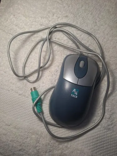 Mouse com fio PS2 verde bolinha mecânico compatível Windows