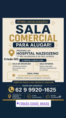 Sala Comercial para aluguel  - Crixas Go 