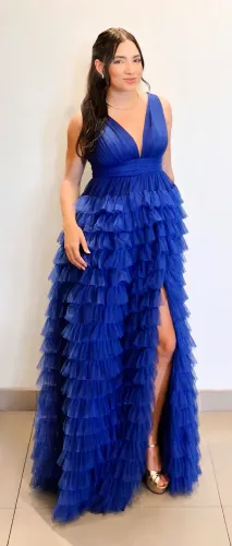 Vestido azul festa