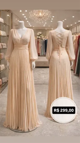 Vestido de festa rosa seco