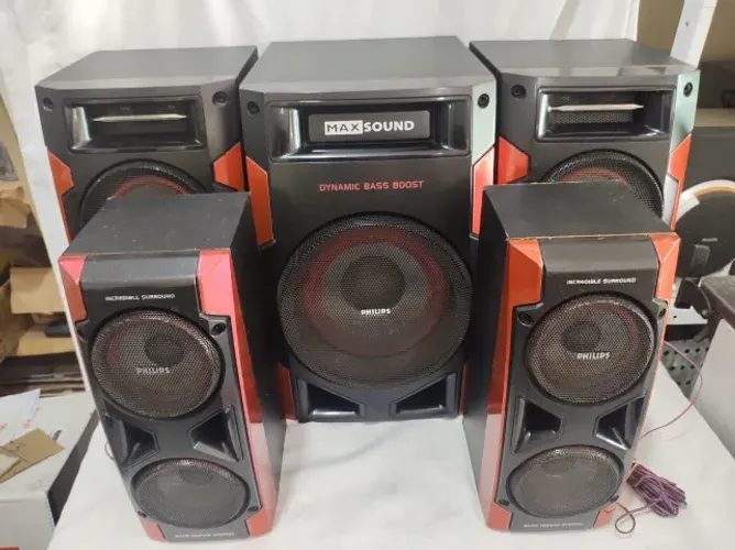 Som Philips Mini System Fwm 996/78 Vendido Só As 05 Caixas 