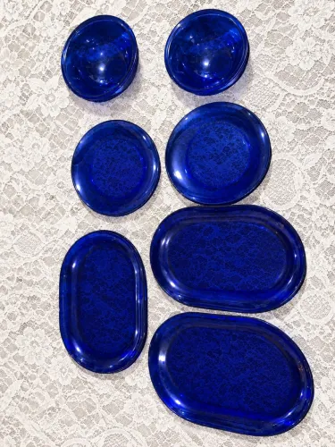 ? KIT DURALEX AZUL COBALTO VINTAGE - 7 PEÇAS ?