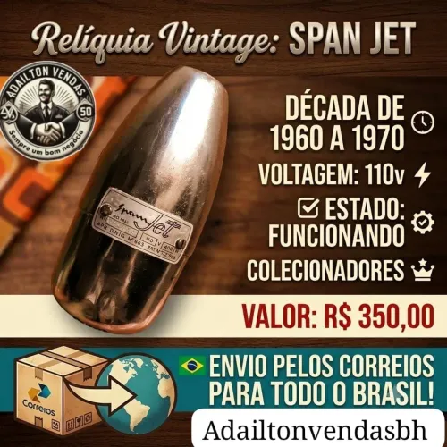 Secador vintage span jet para colecionador, funcionando! aceito proposta