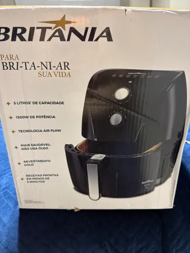 Fritadeira Air Fryer Britânia Baf45a 5l 1500w Cor Preto