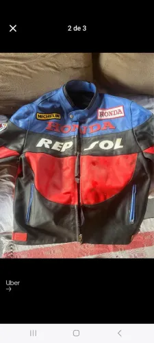 Jaqueta Honda de couro original! Peça boa 
