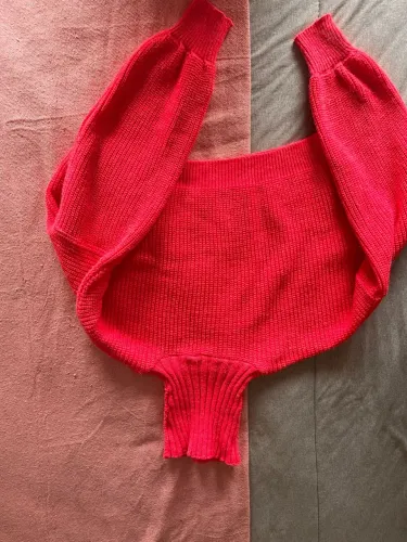 Tricot Cropped Rosa com Gola Alta