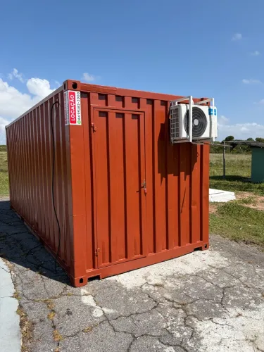 Loção de container marítimo com ar condicionado para escritório