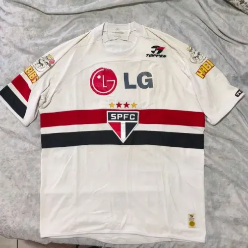 camisa original 2005 2006 são paulo fc branca tamanho g spfc