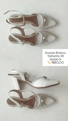 Scarpin Branco 38